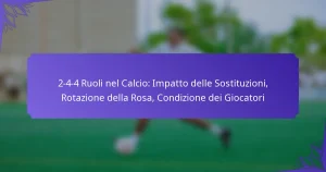 2-4-4 Ruoli nel Calcio: Impatto delle Sostituzioni, Rotazione della Rosa, Condizione dei Giocatori