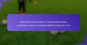 Interazioni tra giocatori, Comprensione della posizione, Lavoro di squadra nella formazione 2-4-4